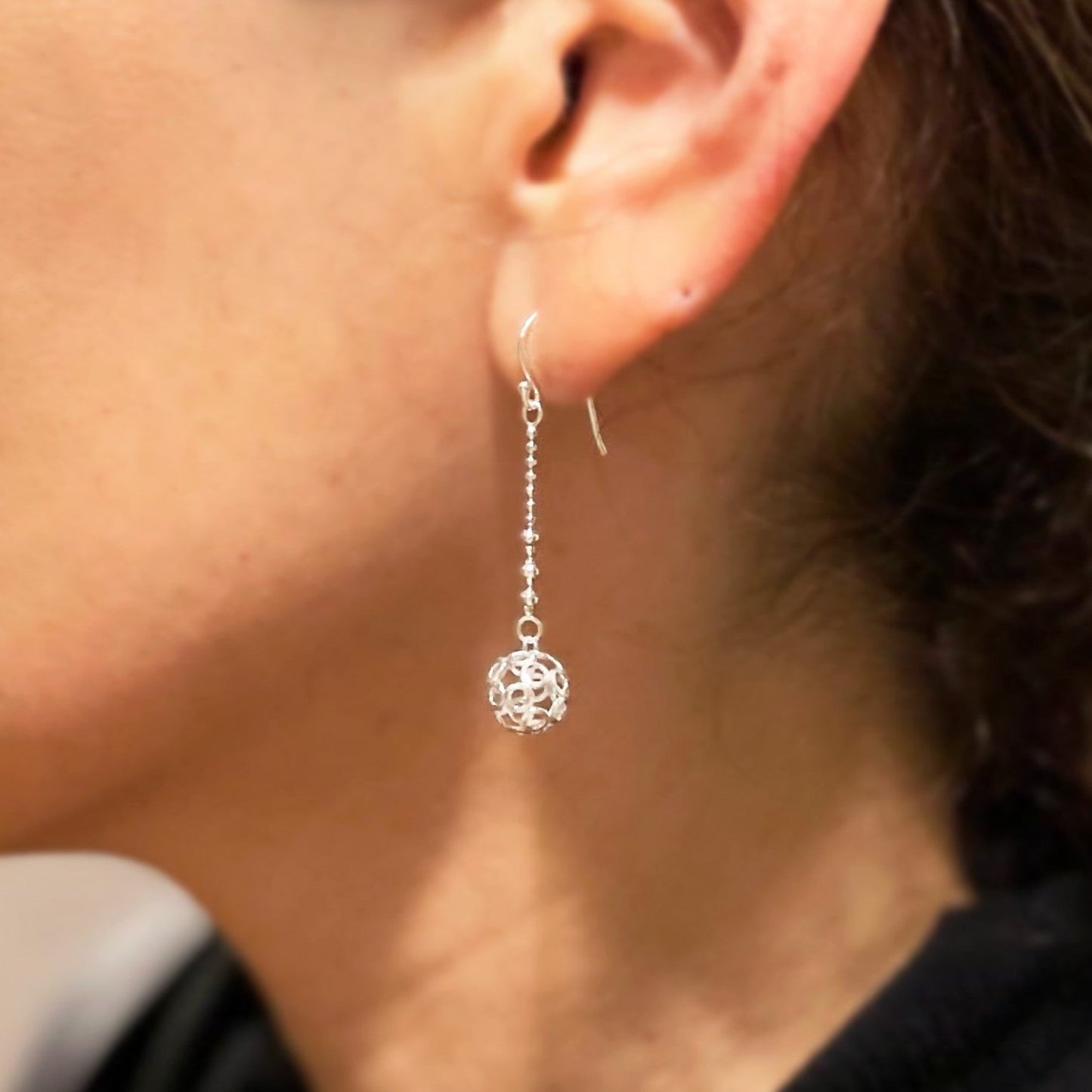 ボール(小)ロング ピアス