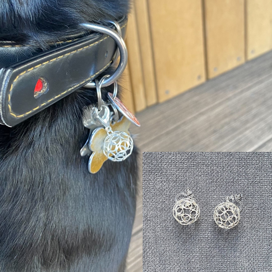 Pair with Pets: Soccer/Football Charm and Resin Clip Earrings (Large)
