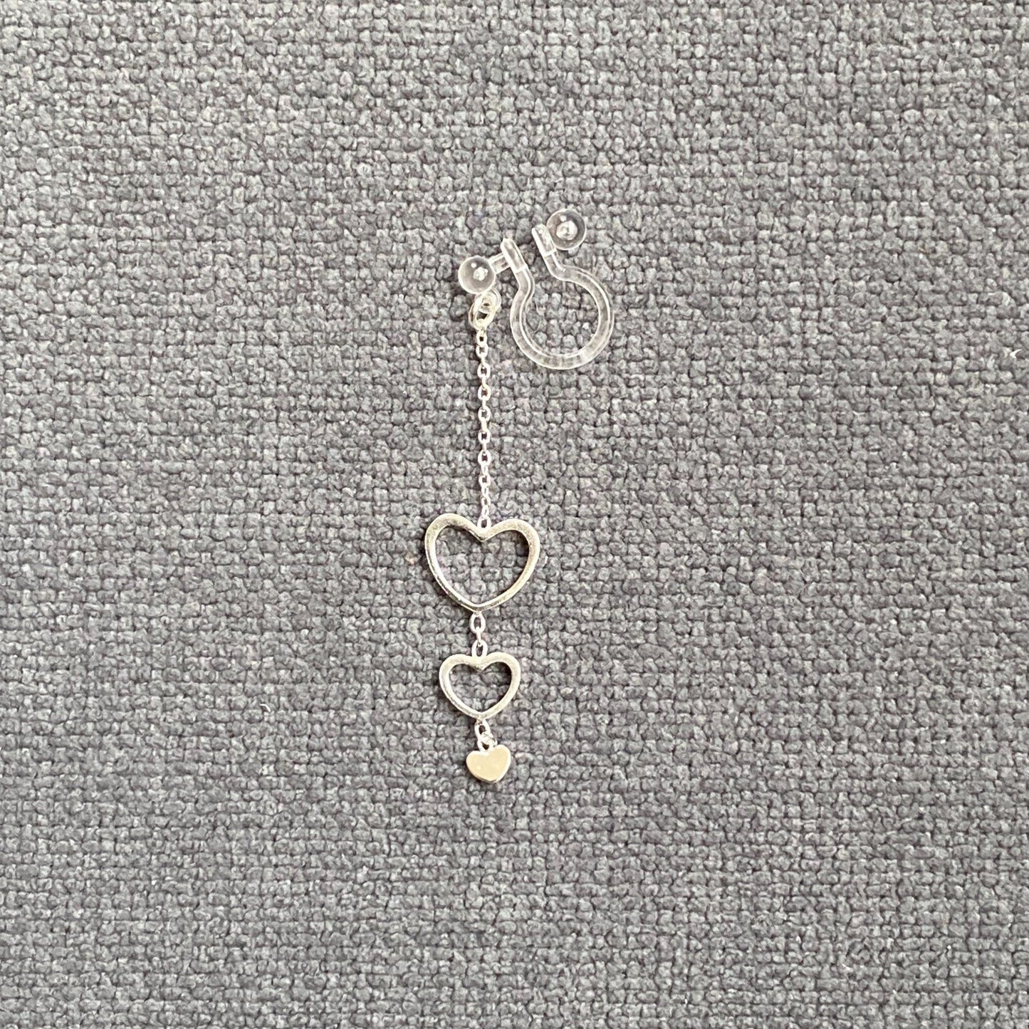 Heart Resin Clip Earrings