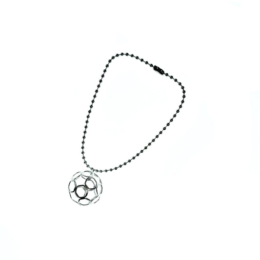 "Brass" Key Chain: Silver-plated Brass Soccer/Football